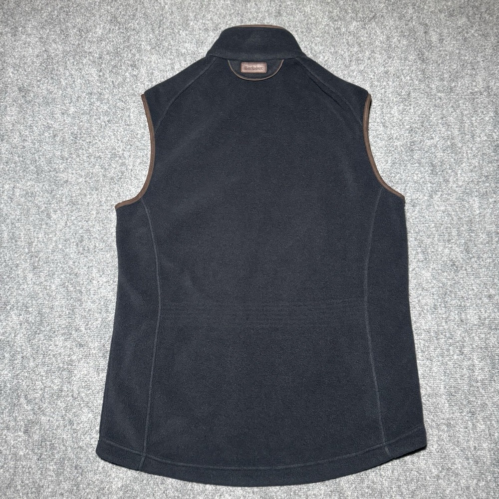 Barbour Fleece Vest Men's L Langdale Gilet Black Full Zip Outdoor Trim - Picture 11 of 13